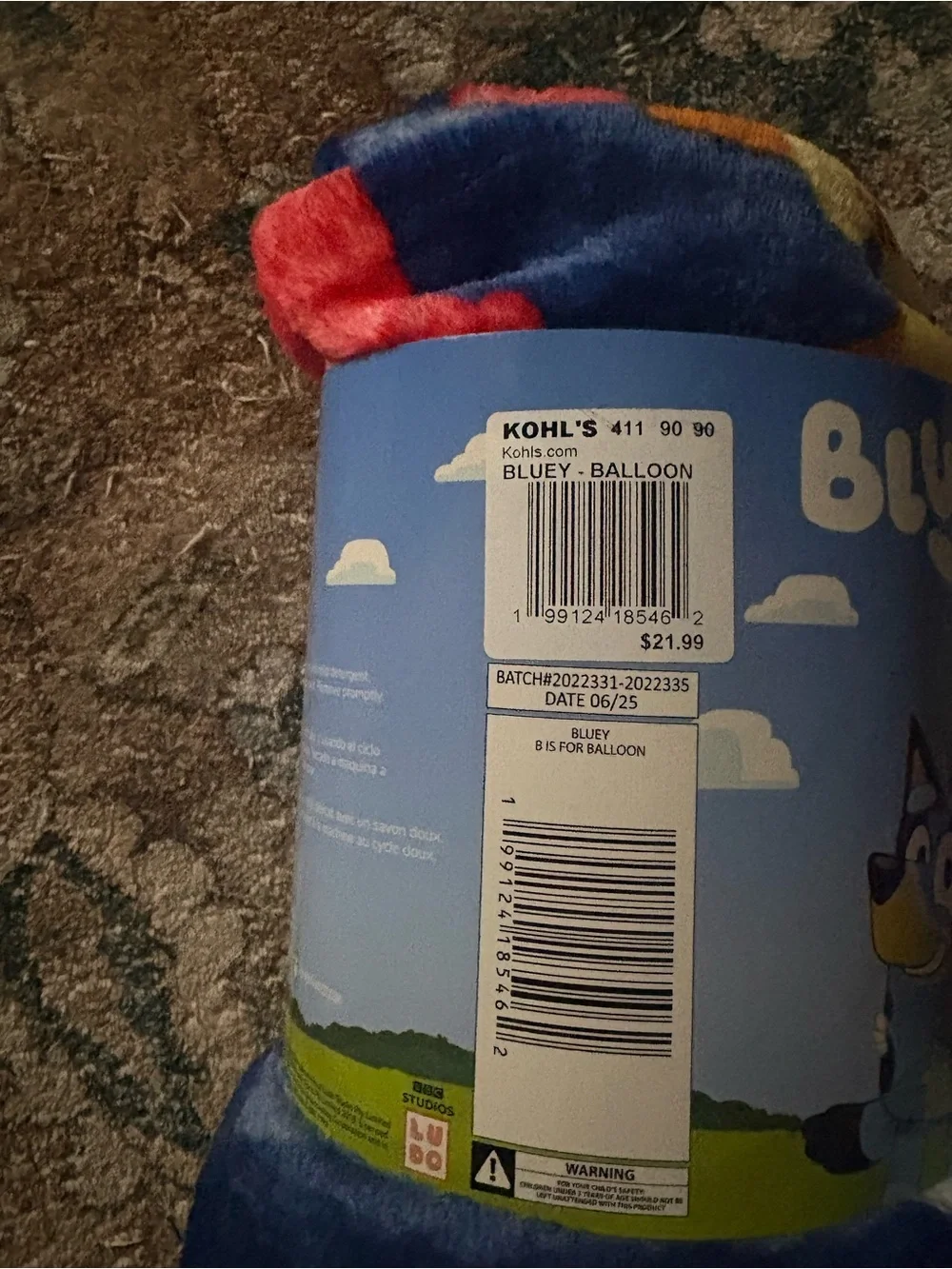 NWT Bluey Throw Blanket